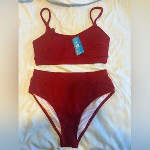 Cupshe Red Bikini Set